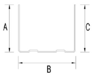 [U.028x28x06x3000] Perfil Canal de 28x0.60 mm
